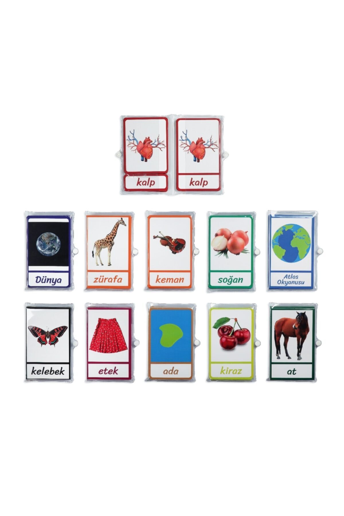 Meraklı Zebra Montessori Üç Parçalı Eşleştirme Kartları - Coğrafi Yer Şekilleri Seti fotoğrafı 2 (önizleme)