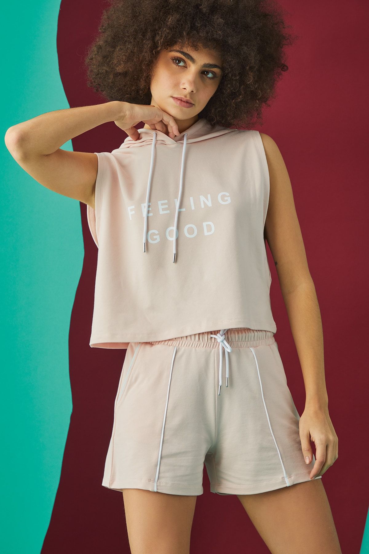 Sevim-20605 Model L Printed Powder Shorts Set 3