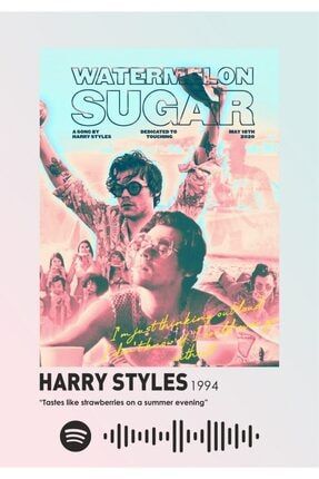 Harry Styles Spotify Kodlu Watermelon Sugar Şarkılı Poster 50x70 cm TRM21DBGUSP10325-50x70
