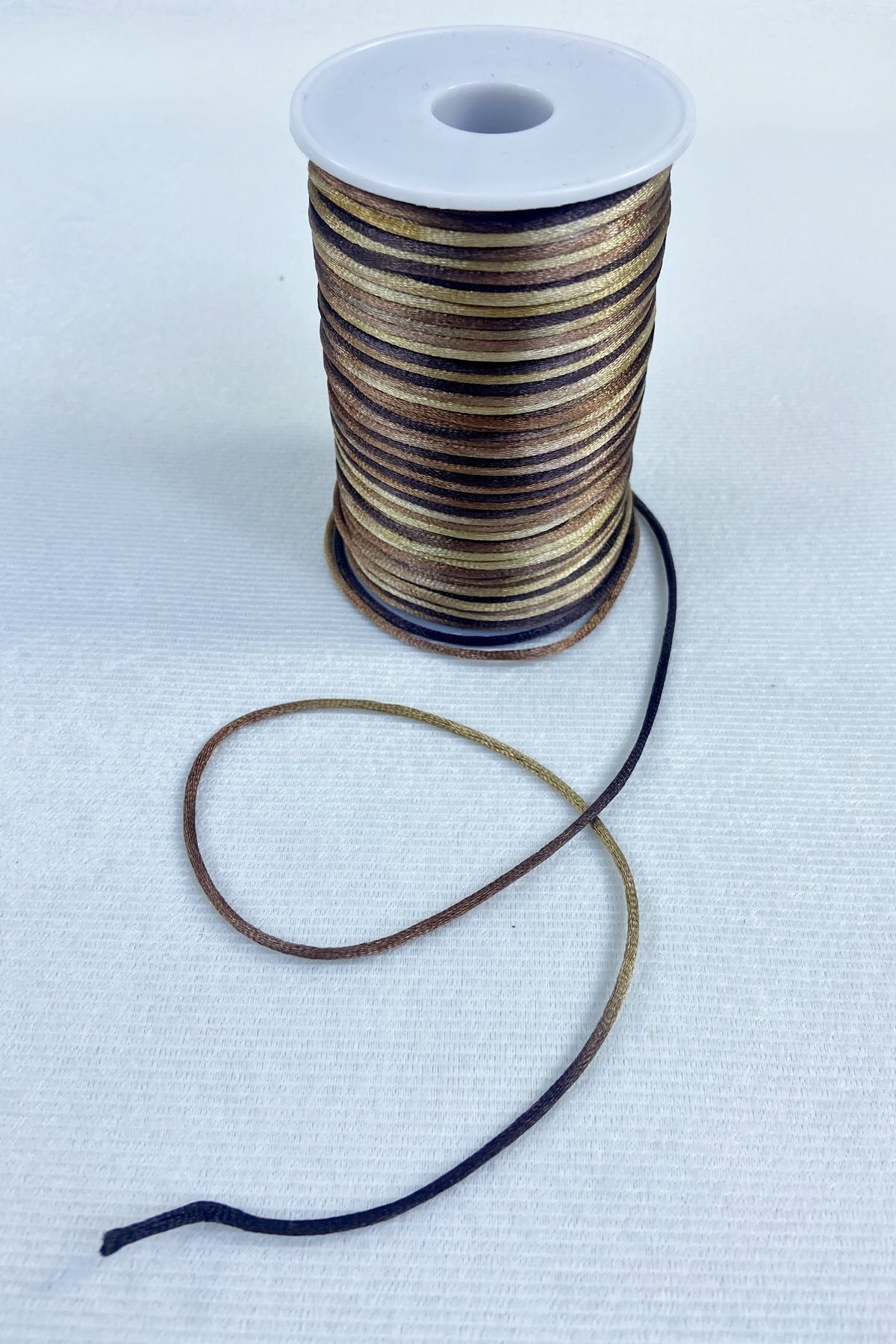 1 Mm Flush Satin Rope Ribbon Rope Pendant Bracelet Rope Brown Shades Colorful 10 Meters – Knitting Rope –