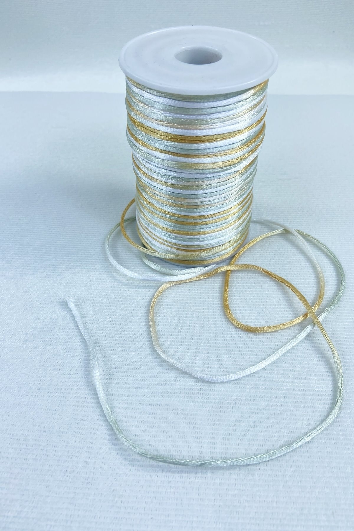 1 Mm Flush Satin Rope Ribbon Rope Pendant Bracelet Rope Mustard Grey Shades Colorful 10 Meters – Knitting Rope –