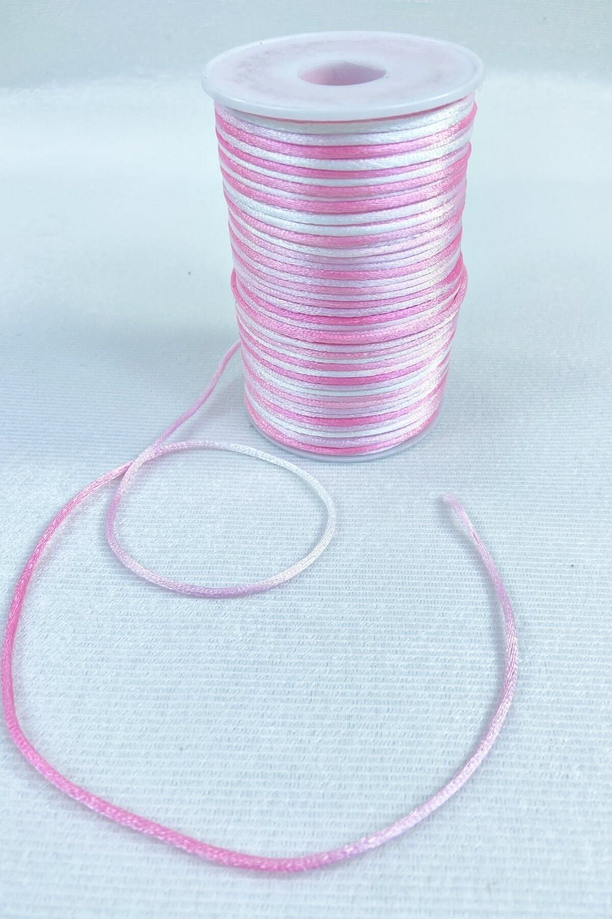 1 Mm Flush Satin Rope Ribbon Rope Pendant Bracelet Rope Shades of Pink Colorful 10 Meters – Knitting Rope – Knitting