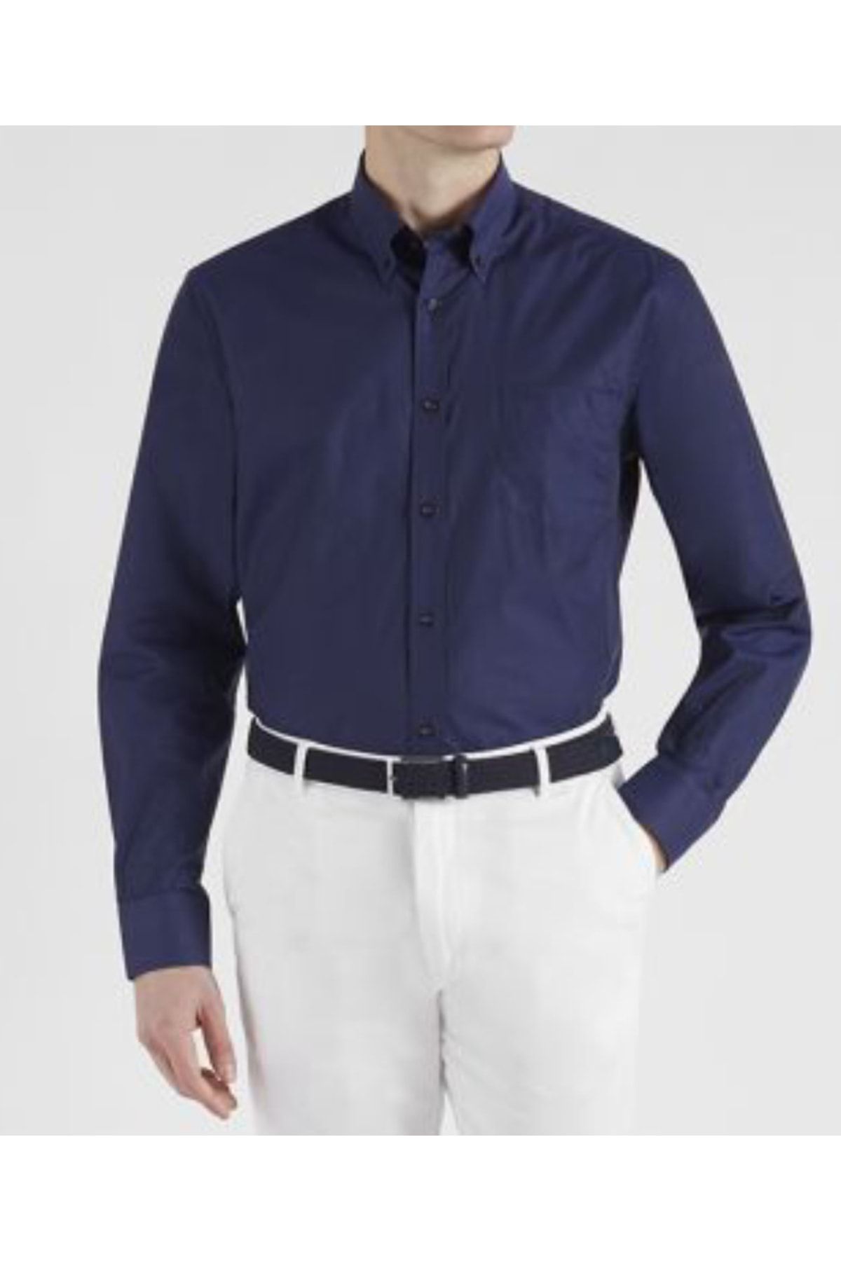 Dark blue dress shirt online