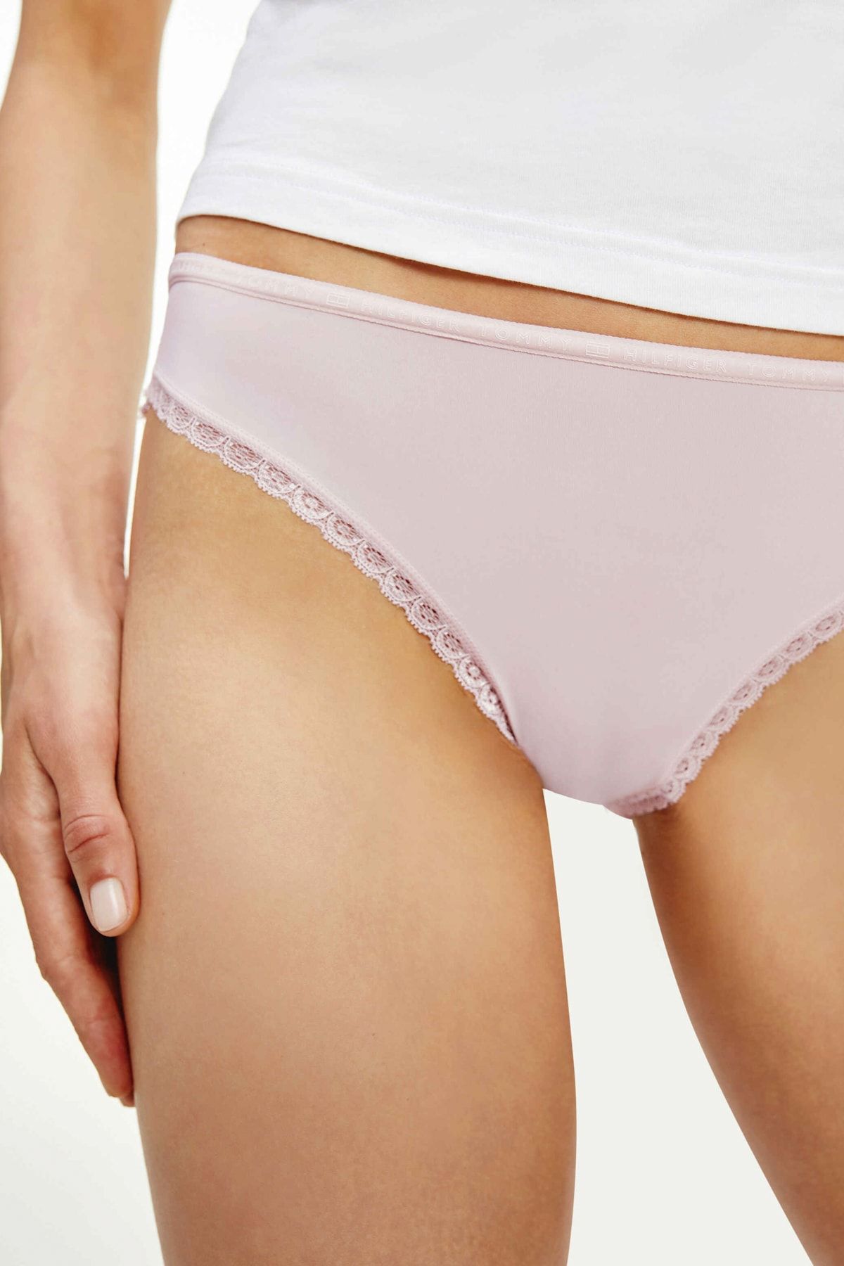 Tommy Hilfiger Slip Weiß Unifarben Fast ausverkauft XN8202