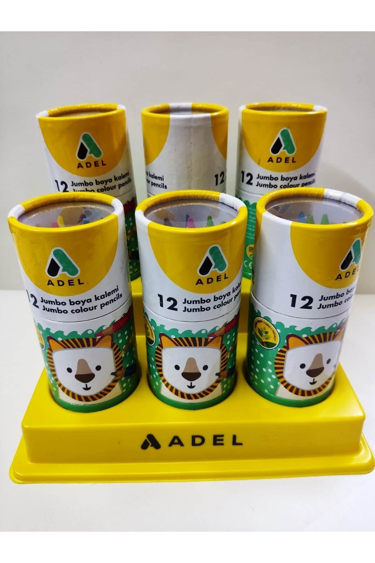 Adel Jumbo Kuru Boya-12 Renk Jumbo Yarım Boy Kuru Boya