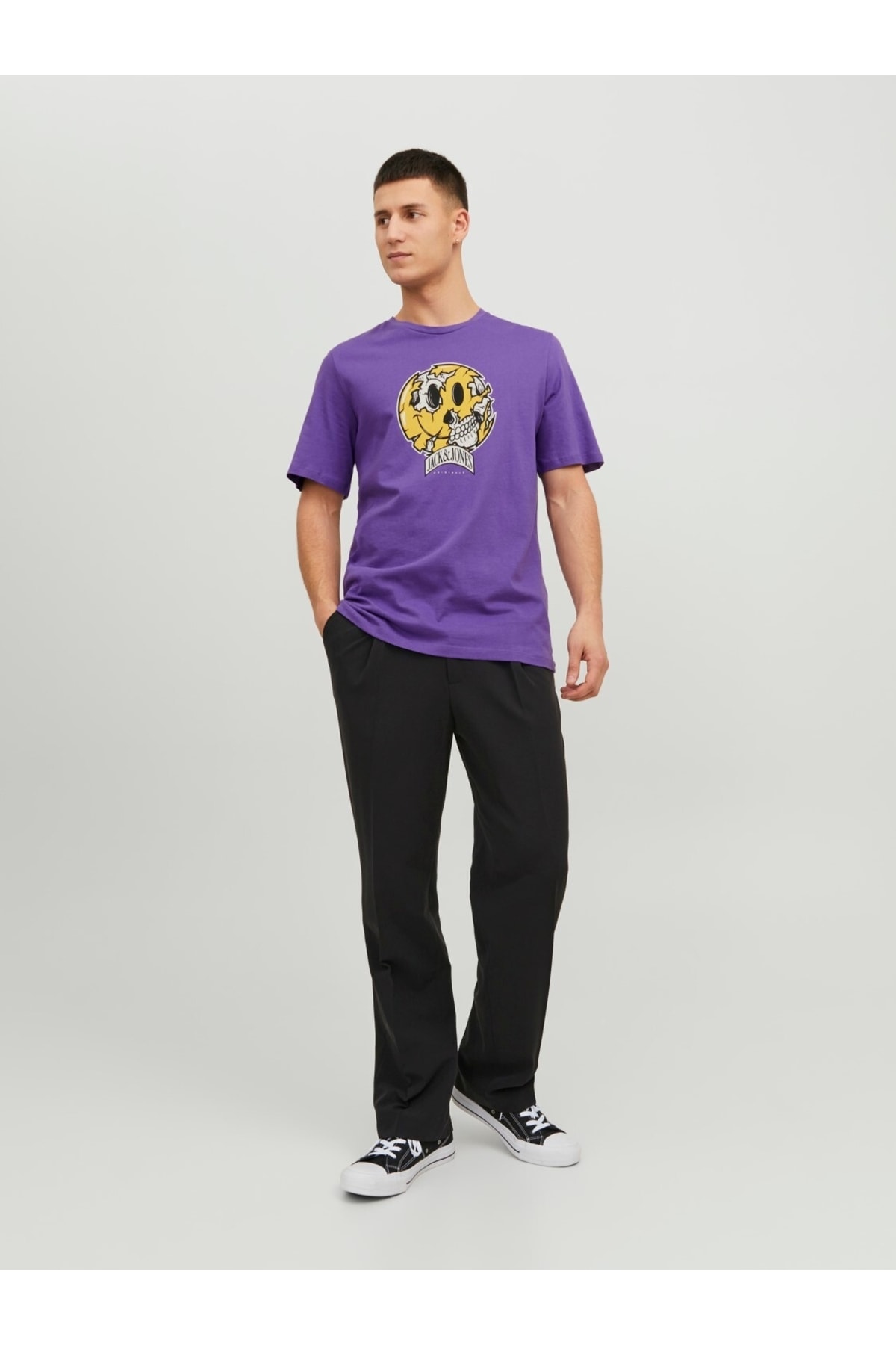 تیشرت مردانه بنفش جک اند جونز | TYC00752384317 اورجینال - تصویر 3