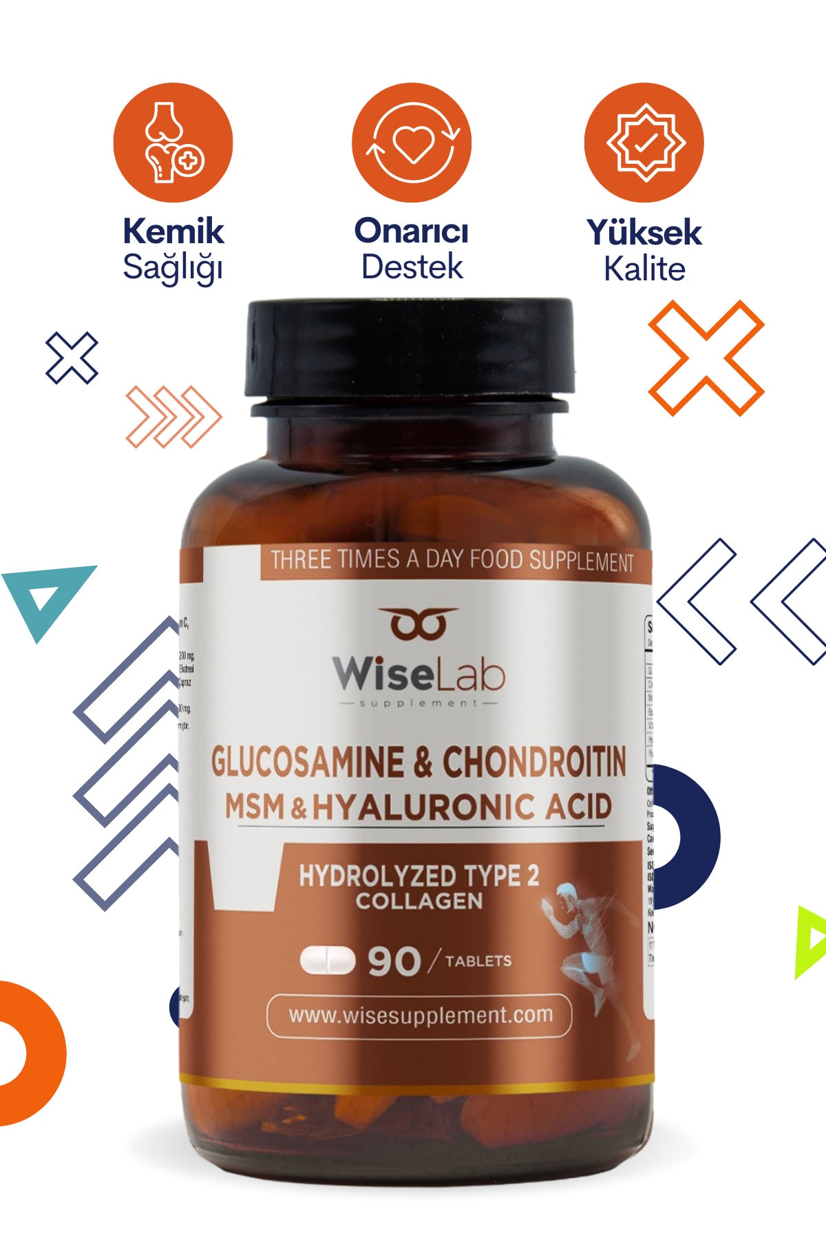 WiseLab Glukozamin & Kondroitin & Msm Tip 2 90 Tablet
