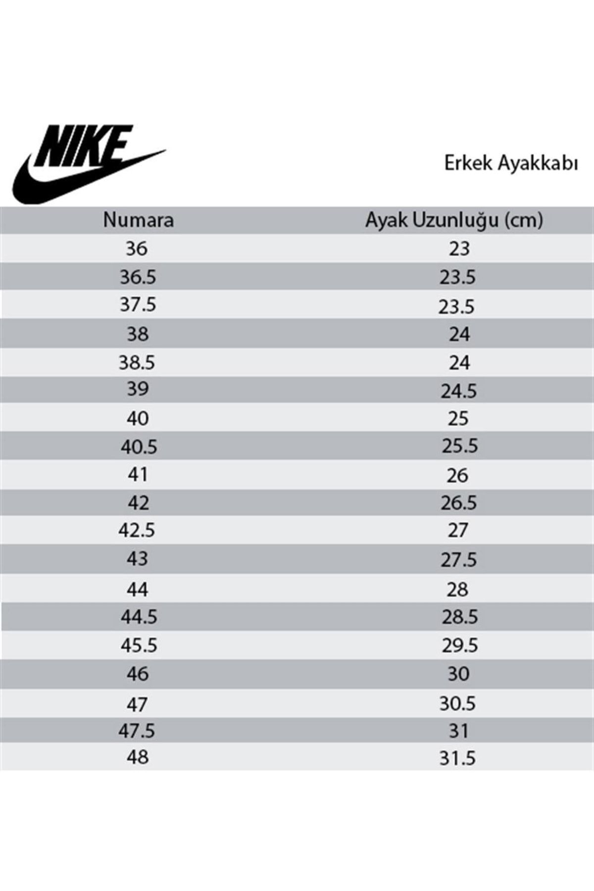 Nike react top size chart