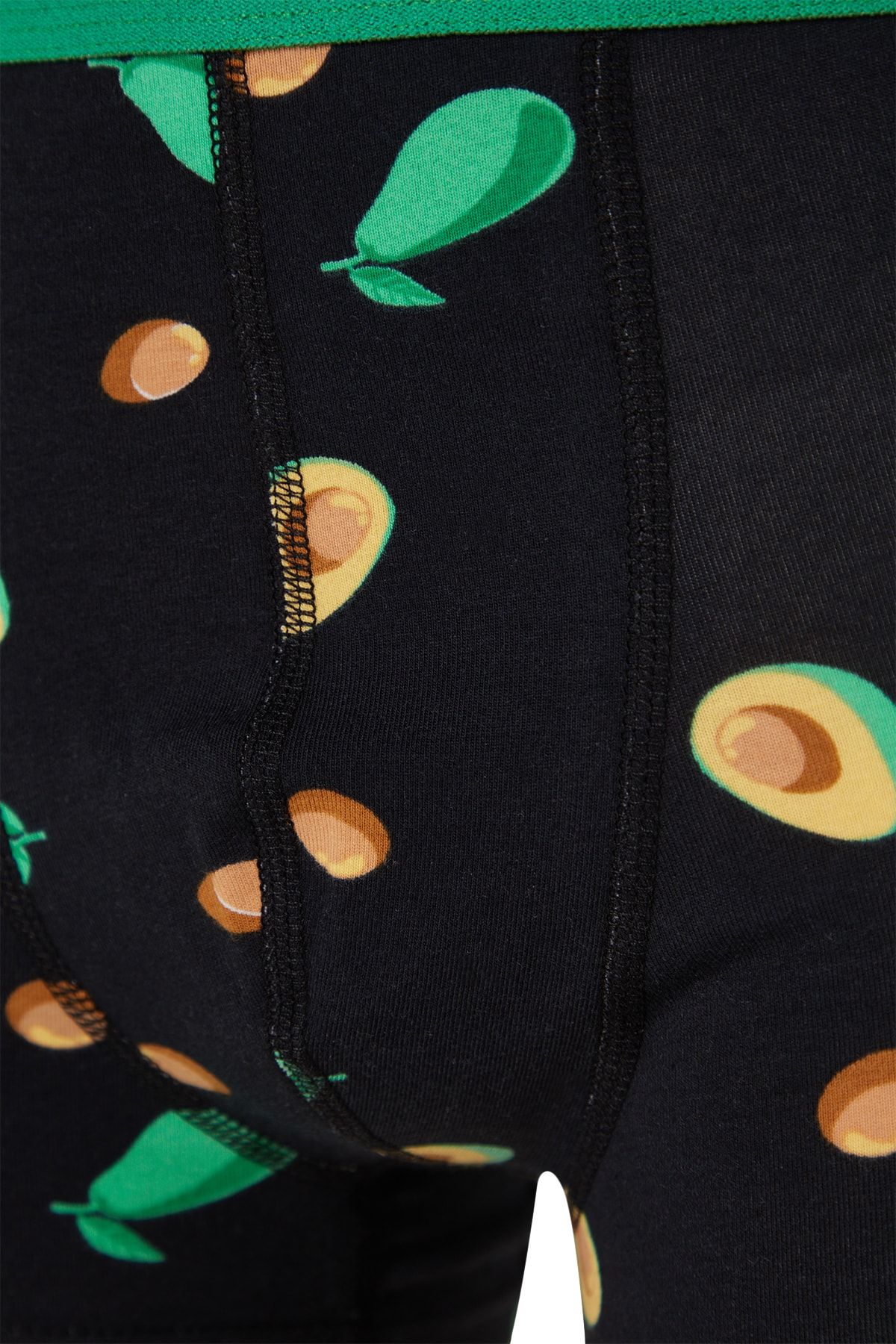 Trendyol Collection-3-teiliges Boxershorts-Set aus Baumwolle mit Avocado-Muster - Mehrfarbig, Flachpackung TMNSS23BX00014 3