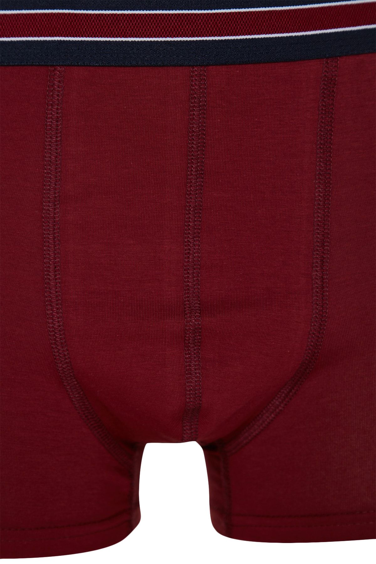Trendyol Collection-Zestaw 3 bokserek w paski z elastycznej tkaniny w kolorze claret red-grey-navy Blue - TMNSS23BX00016 7