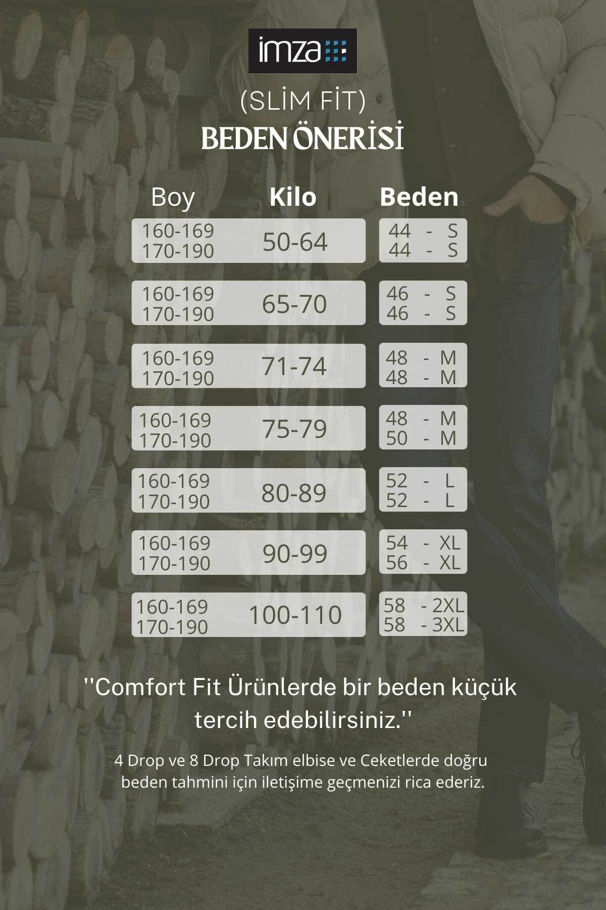 İmza Gri Kendinden Desenli Slim Fit 6 Drop Mono Yaka Takım Elbise MB9388