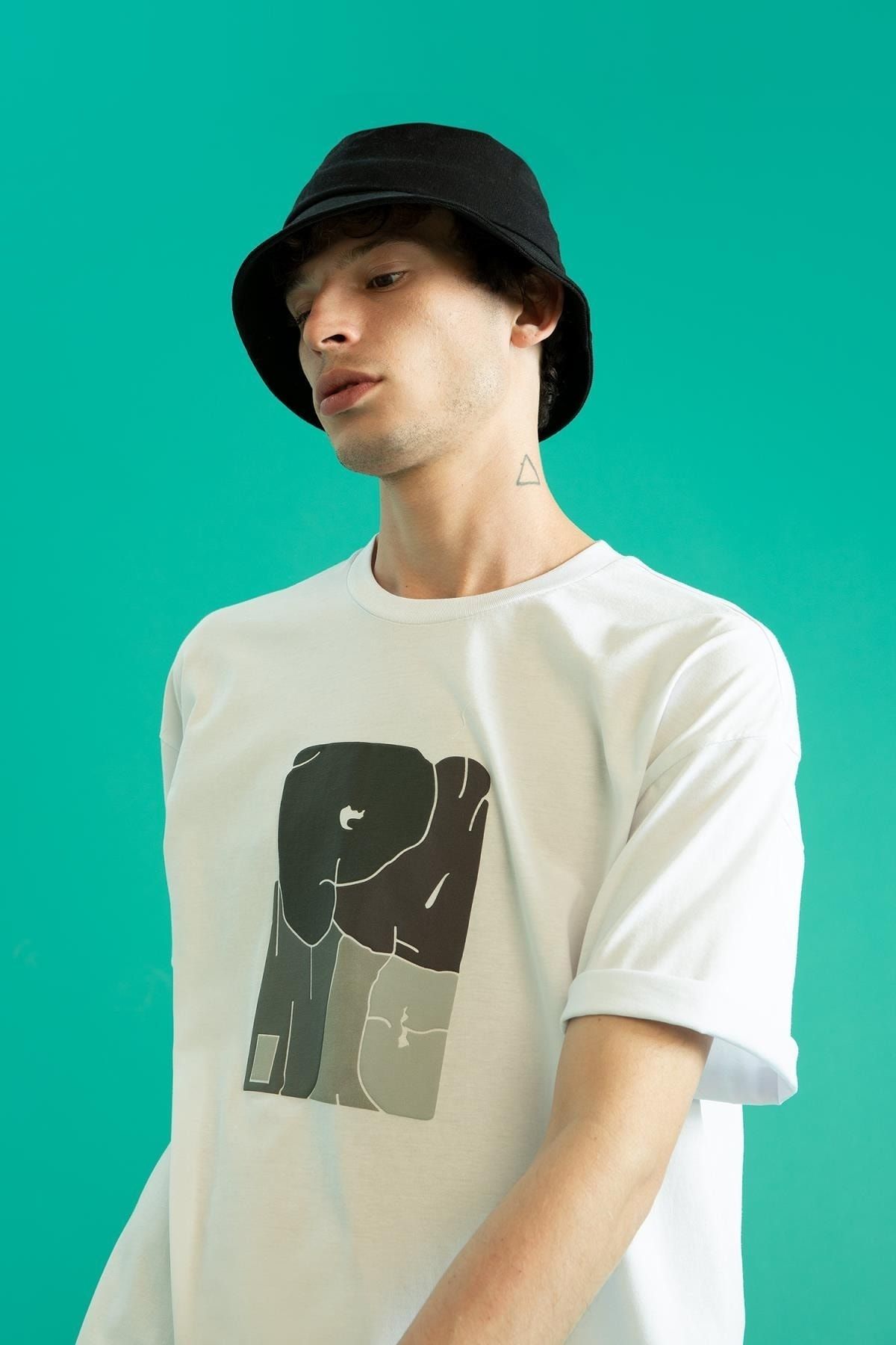 DeFacto T-Shirt Weiß Boxy