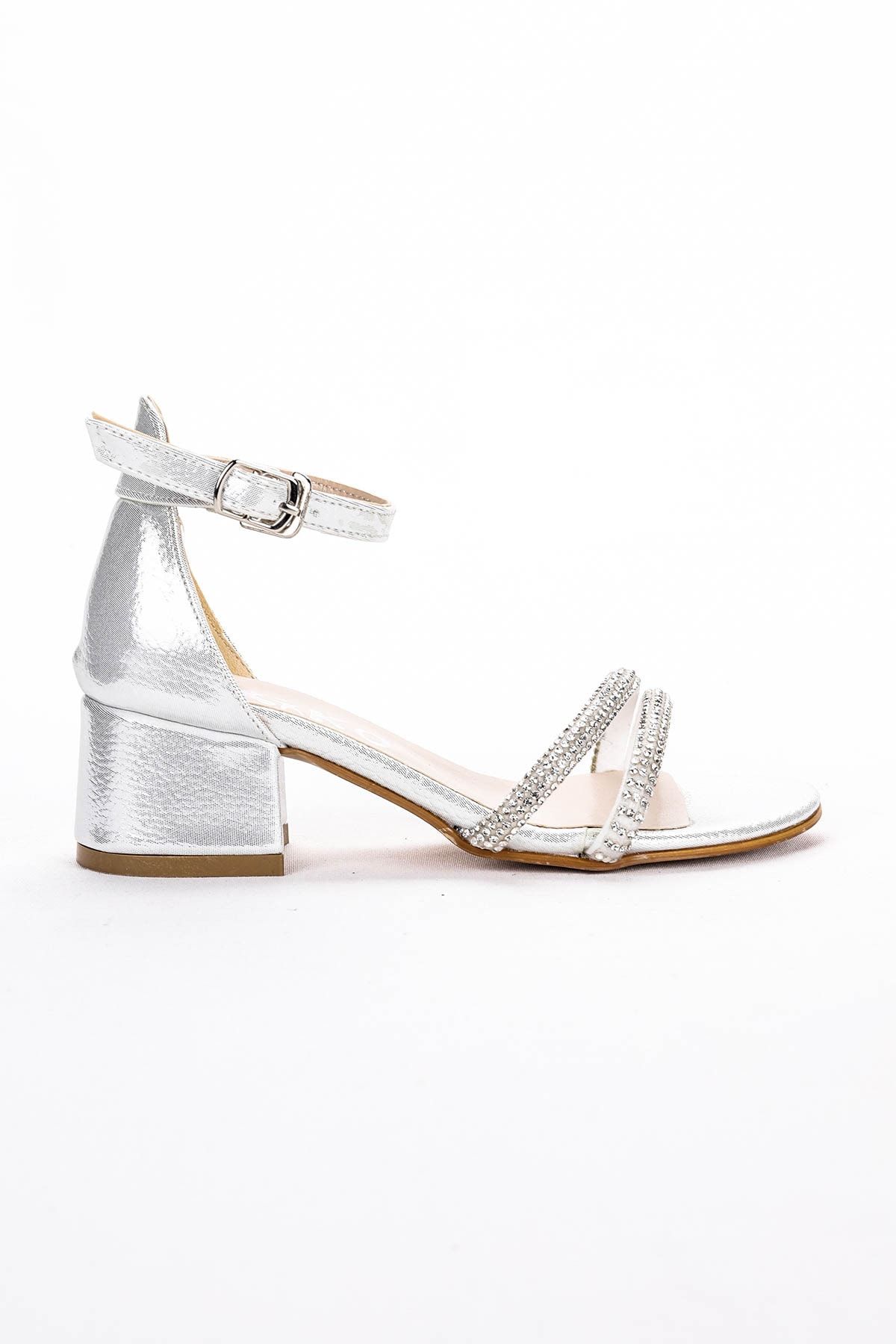 KARAMAZI-Copii 791 Vakko Stone Pantofi pentru fete cu sandale cu toc de 3 cm 4