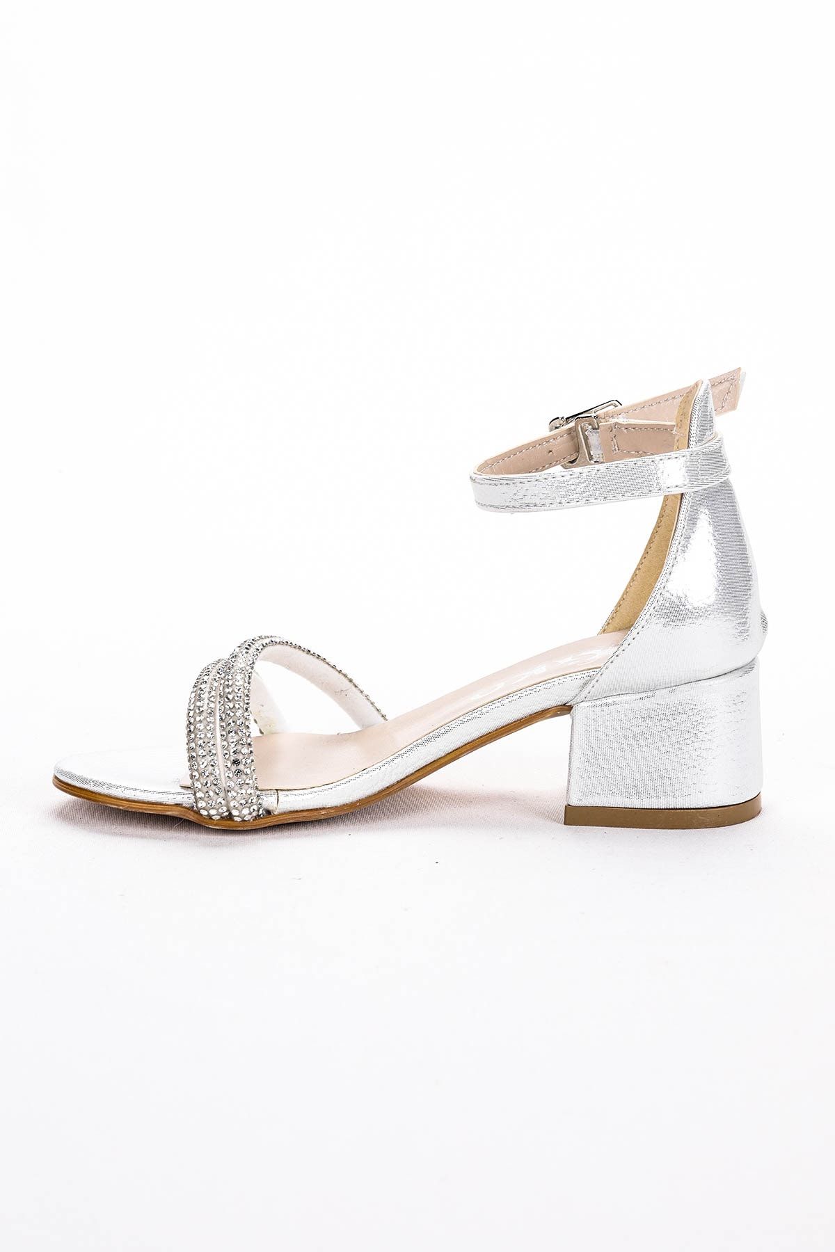 KARAMAZI-Copii 791 Vakko Stone Pantofi pentru fete cu sandale cu toc de 3 cm 5