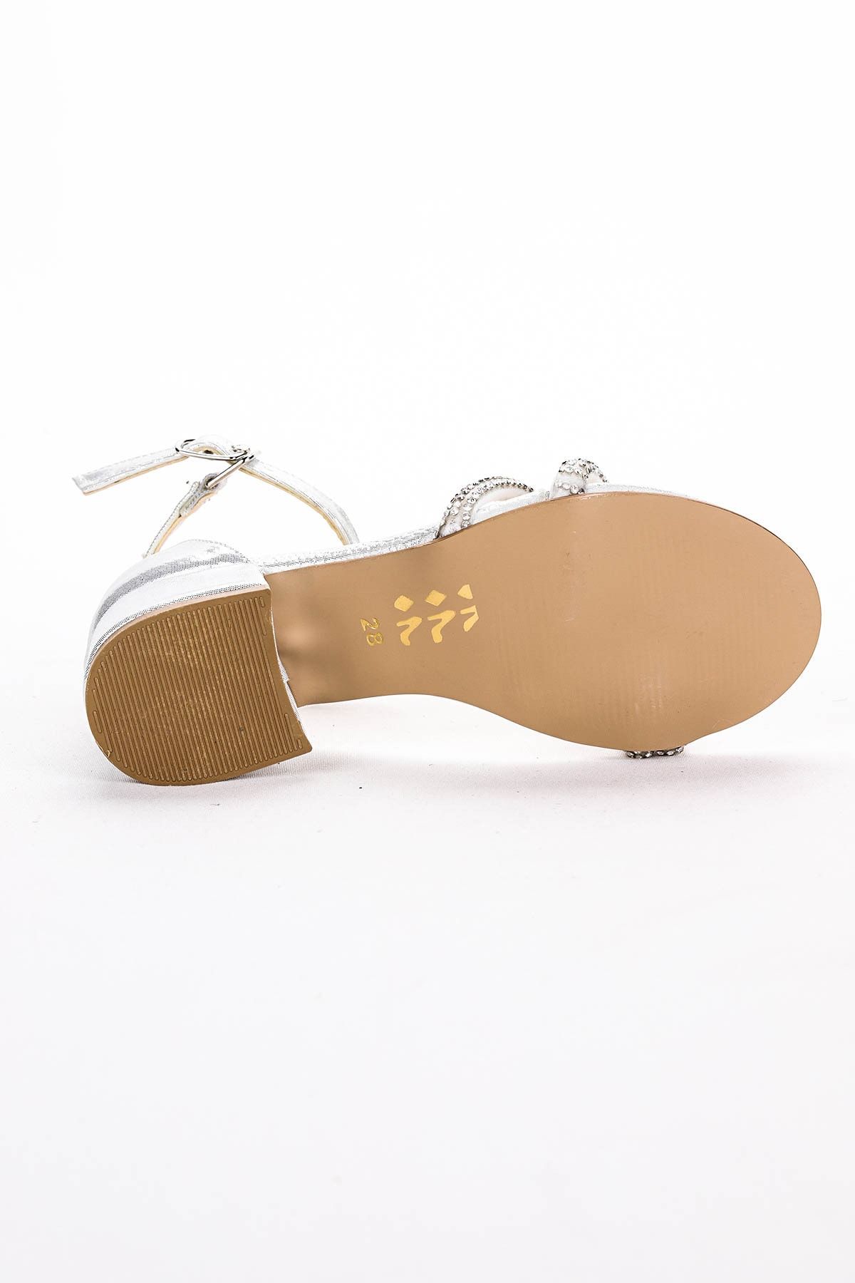 KARAMAZI-Copii 791 Vakko Stone Pantofi pentru fete cu sandale cu toc de 3 cm 6