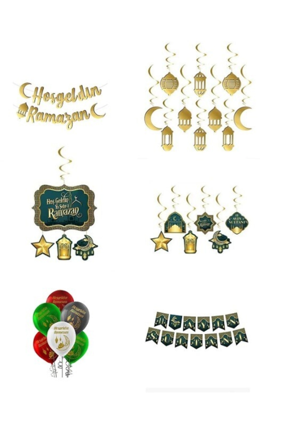 Ramadan Ornaments Set Wall Ceiling Ornaments Ramadan Banner 25 Pieces
