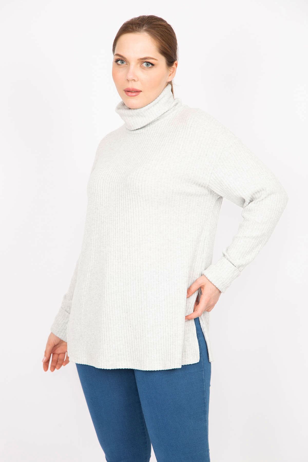 Striped turtleneck store plus size