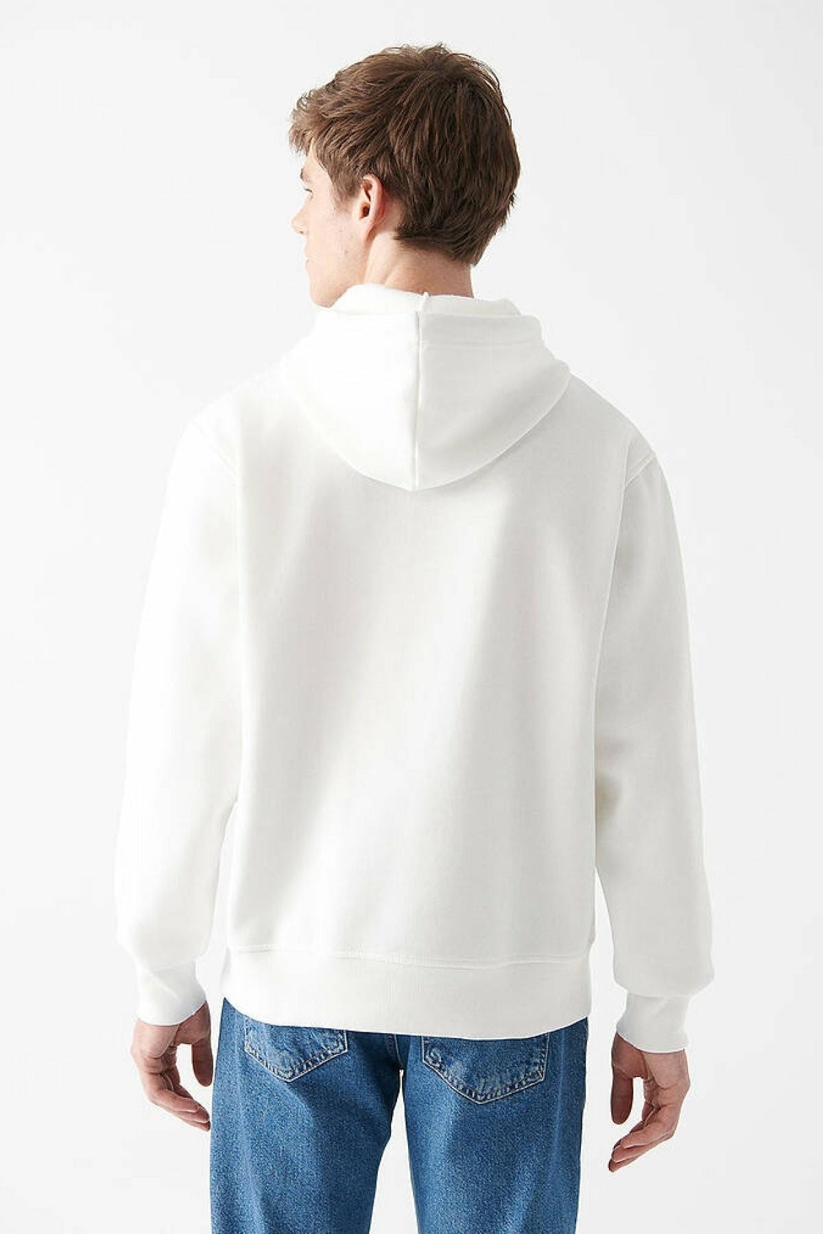 سویشرت مردانه سفید ماوی | 065809-34519-STD اورجینال - تصویر 4