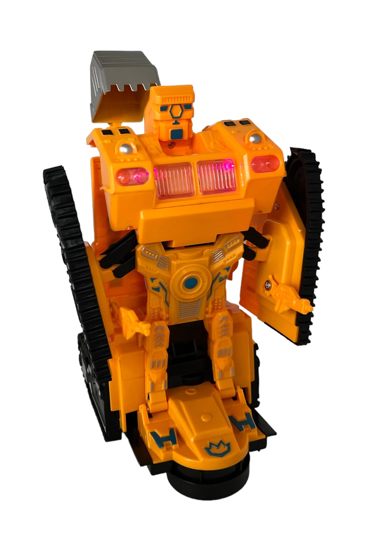 UDATOYS Robota Dönüşen Ekskavatör Kepçe Işıklı Müzikli Iş Makinası Oyuncak fotoğrafı 3 (önizleme)