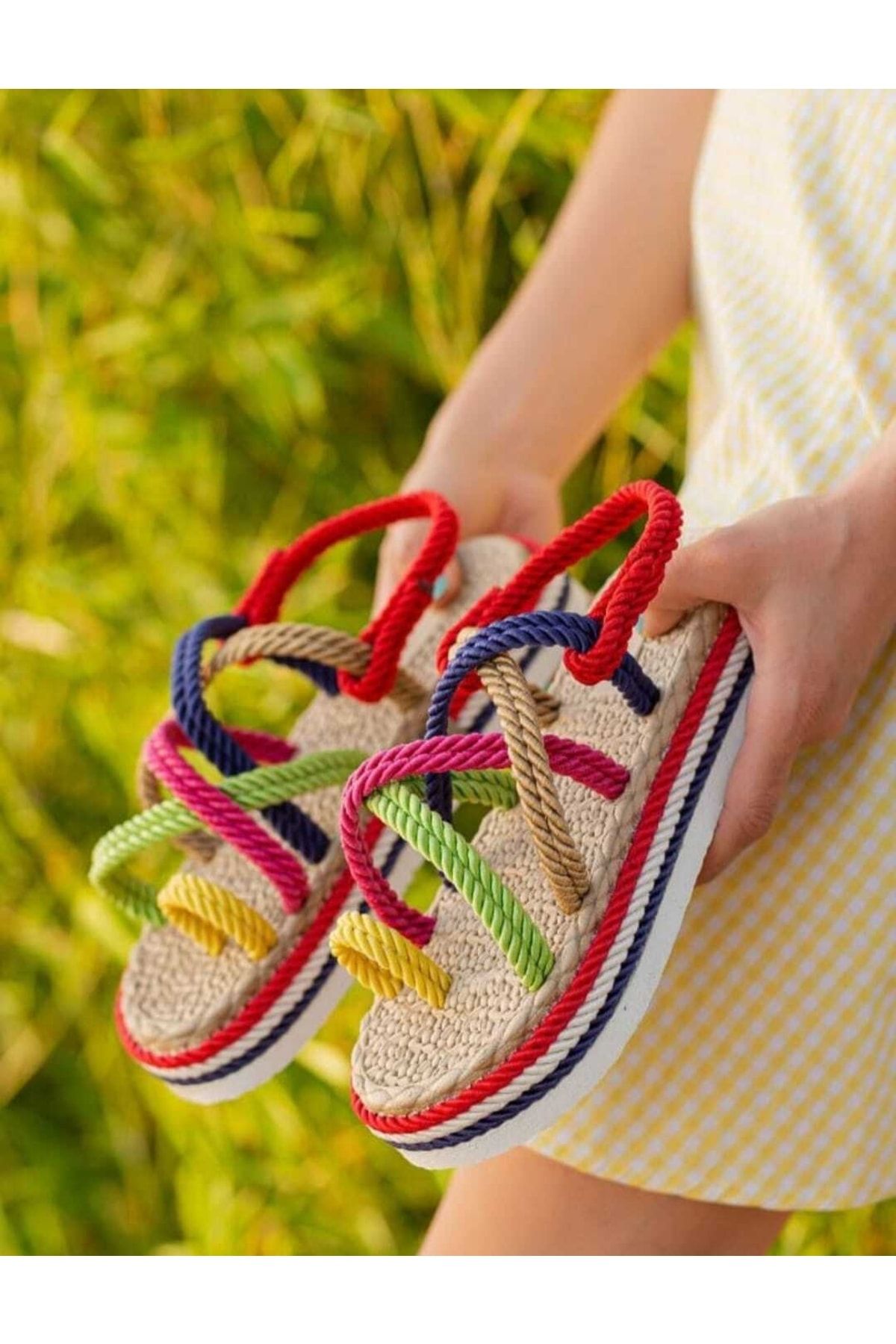 Colorful rope clearance sandals
