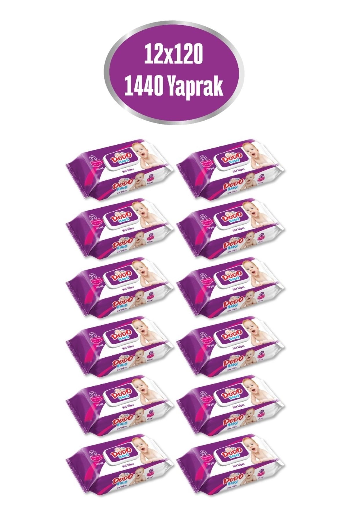 Dodo Baby Dodobaby Islak Havlu 12x120 (1440 YAPRAK)