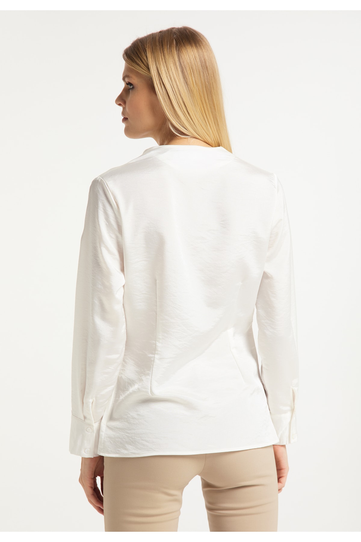 RISA Bluse Weiß Regular Fit Fast ausverkauft