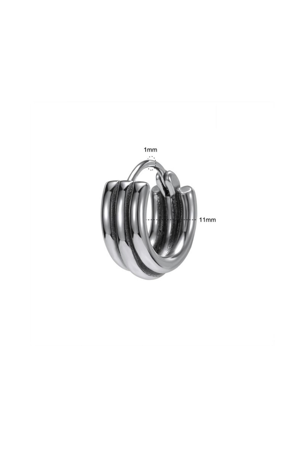 Viking-مخطط هوب سميكة المفاجئة الكلاسيكية 316l الأقراط الرجال الصلب 2
