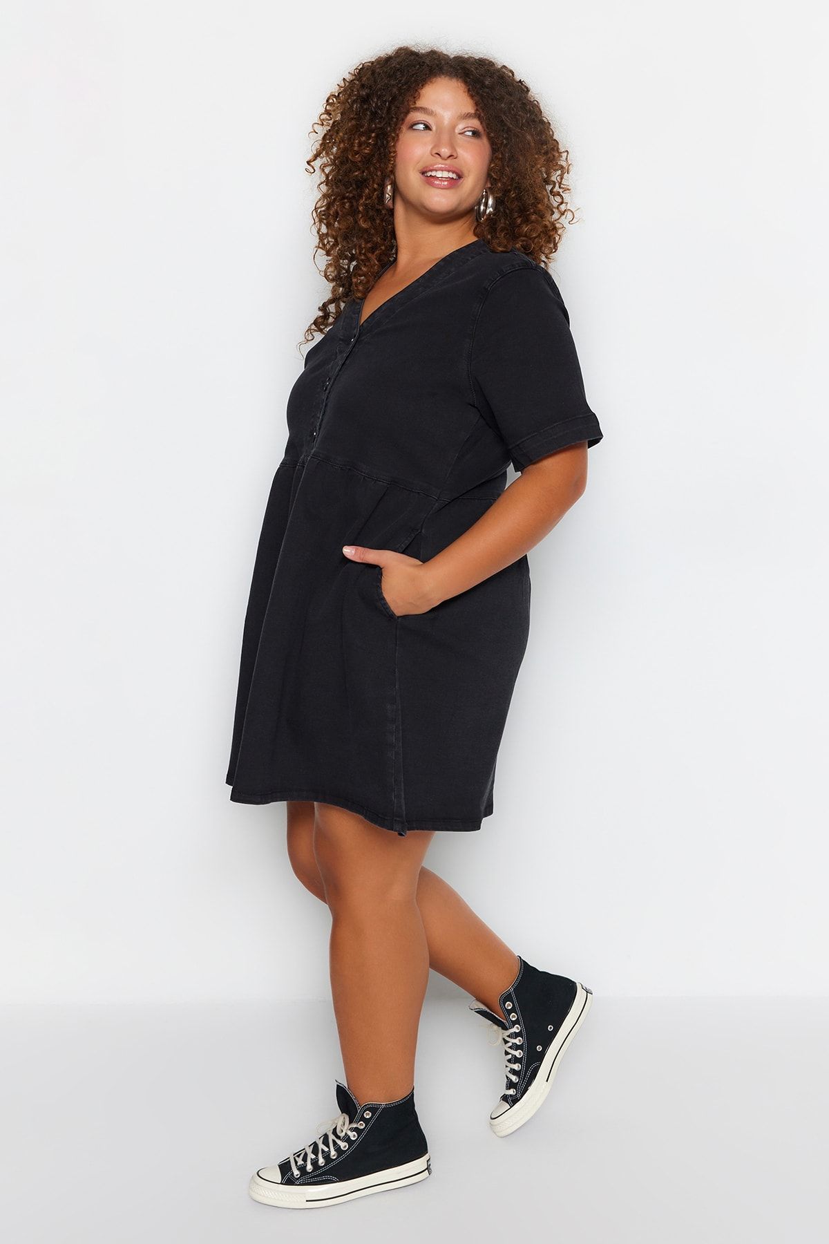 Denim dress sales plus