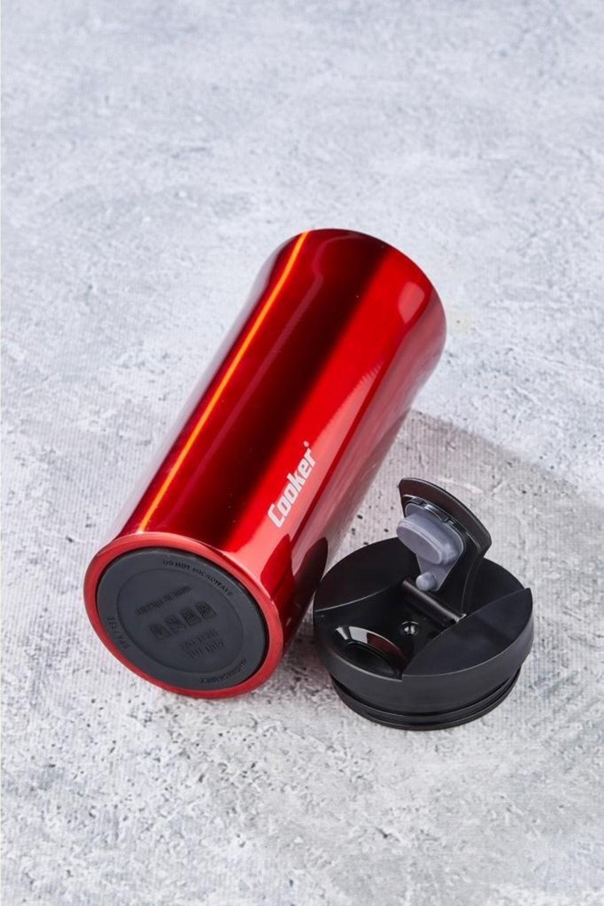 فلاسک قرمز Assos 0.40 میل فنجان فولادی Cooker