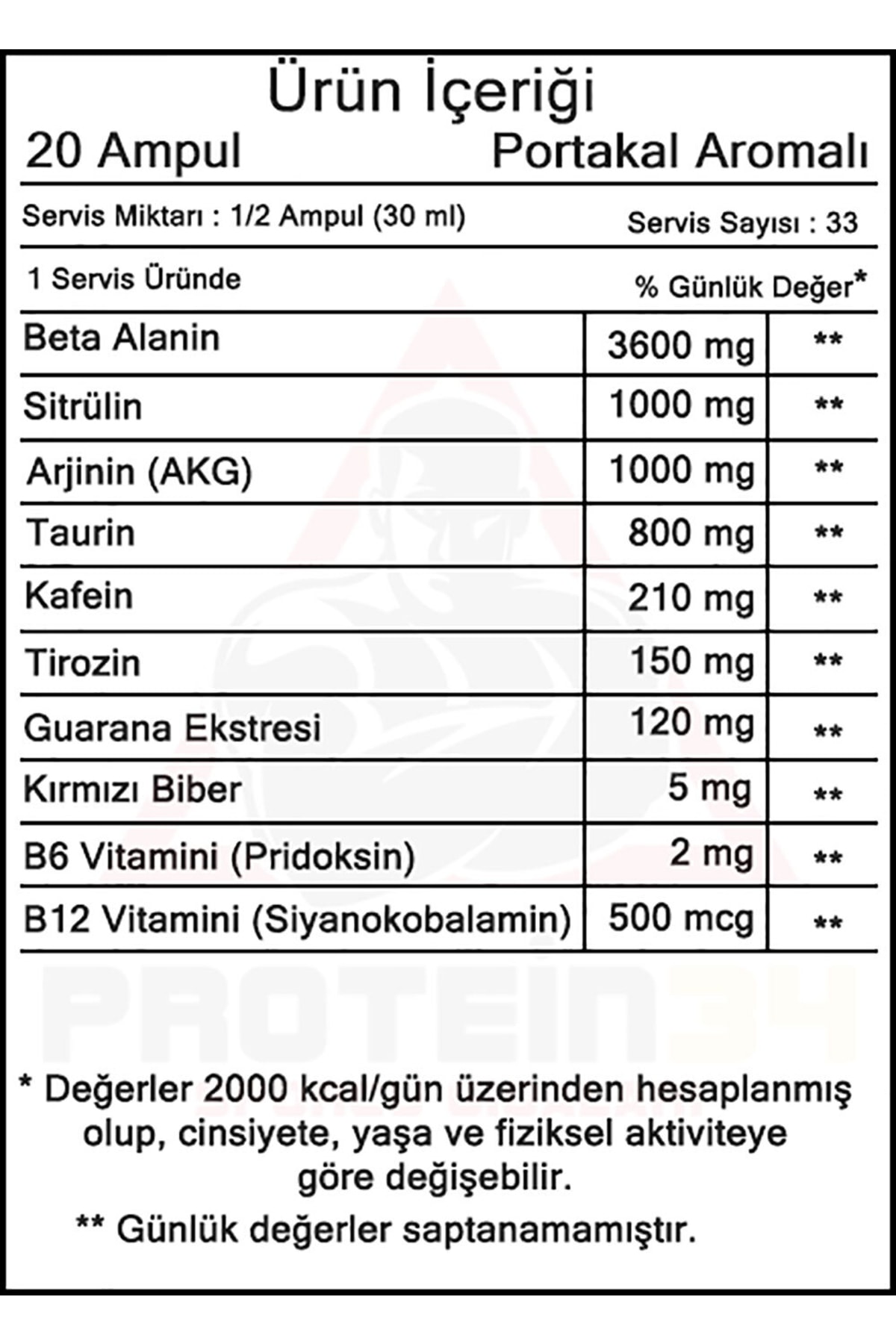 Predator Shot 60 ml X 20 Ampul Güç Performans 3