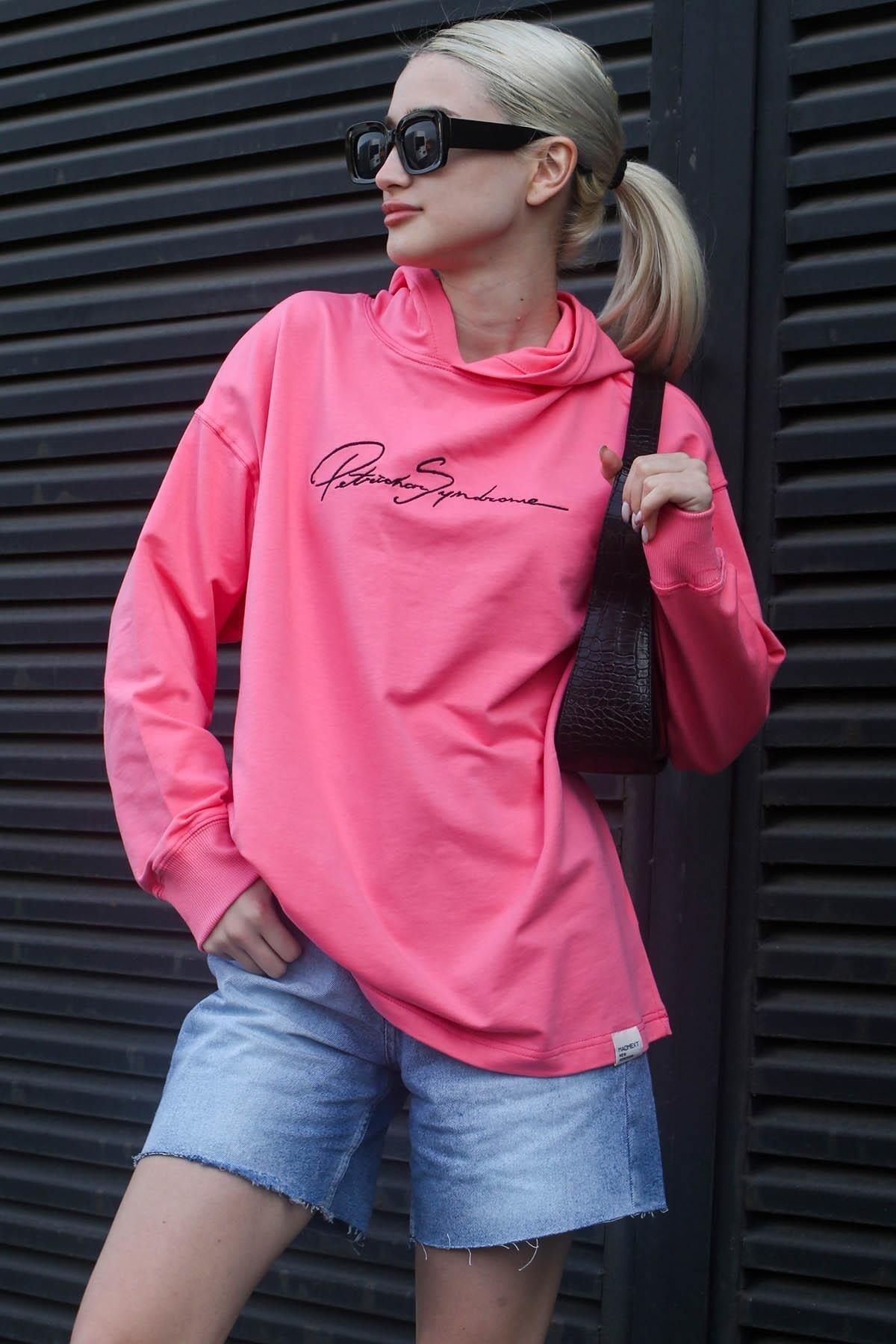 Madmext Sweatshirt Rosa Regular Fit