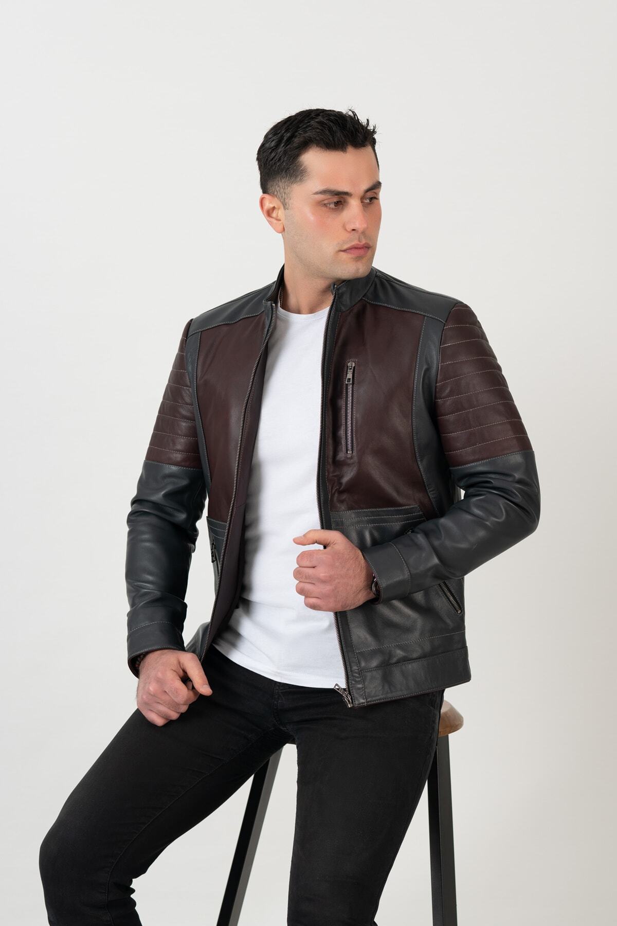 کاپشن مردانه بورگوندی DERİCLASS | IKBL-MRO اورجینال - تصویر 2