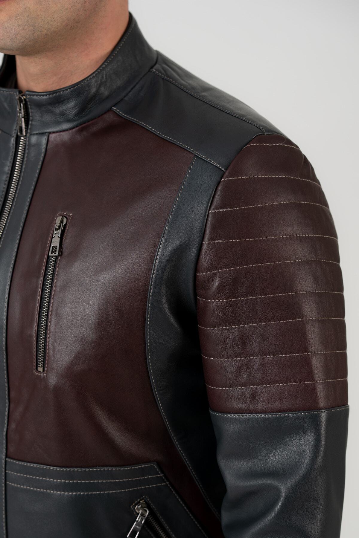 کاپشن مردانه بورگوندی DERİCLASS | IKBL-MRO اورجینال - تصویر 3