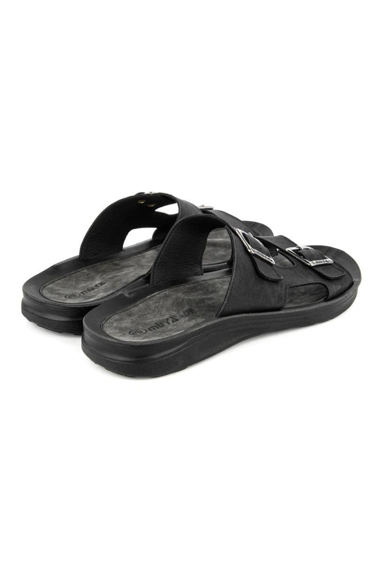 دمپایی سیاه مردانه Slipper مردانههان Double Backle 33300 Muya