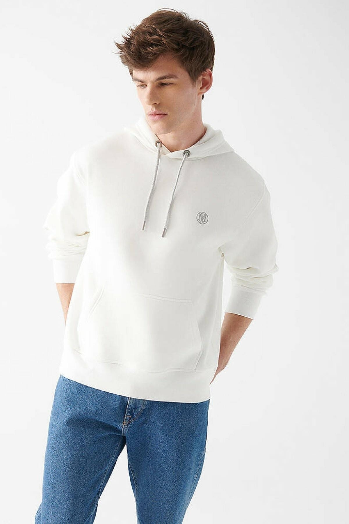 سویشرت مردانه سفید ماوی | 065809-34519-STD اورجینال - تصویر 2