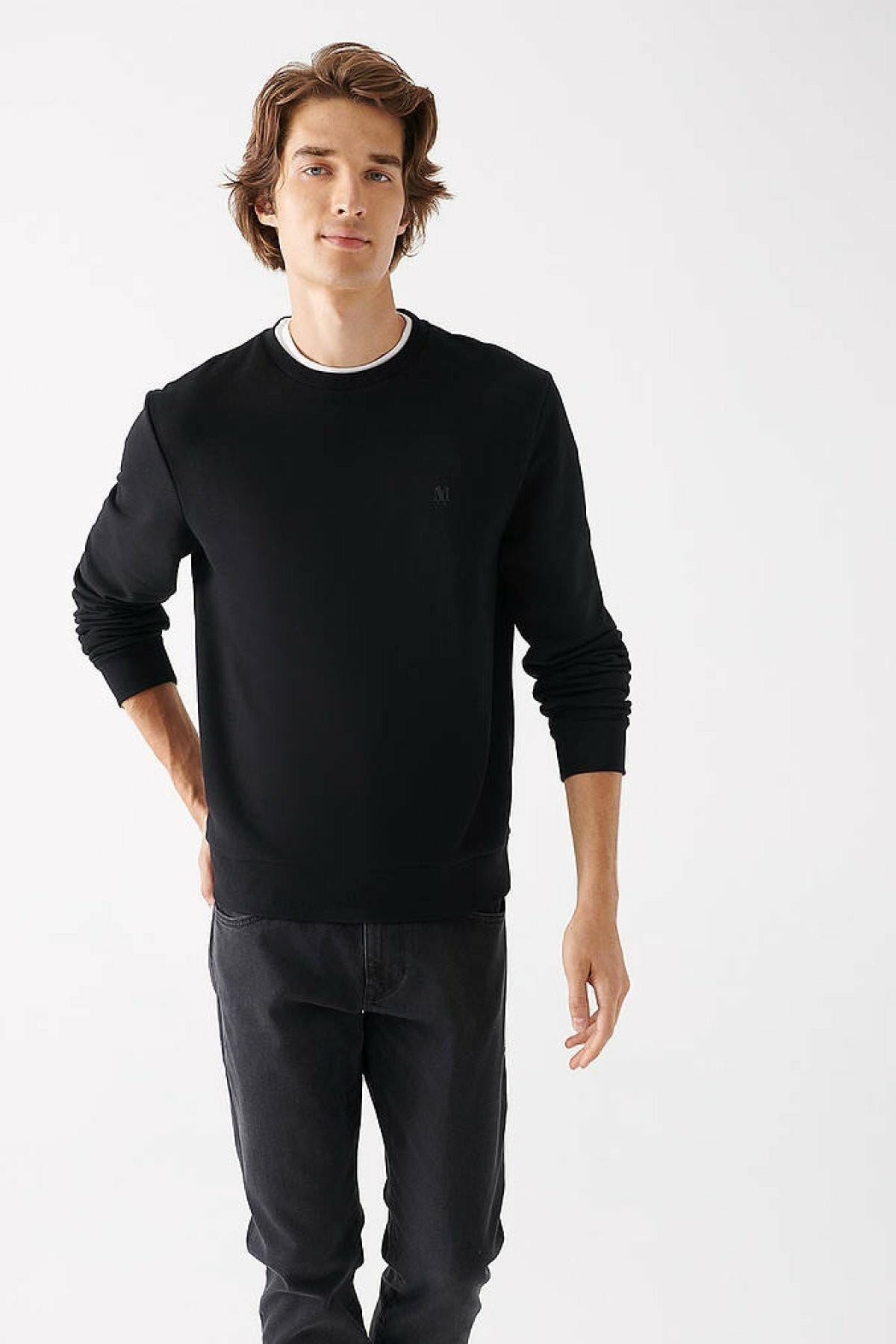 سویشرت مردانه مشکی ماوی | 065751-900-STD اورجینال - تصویر 2