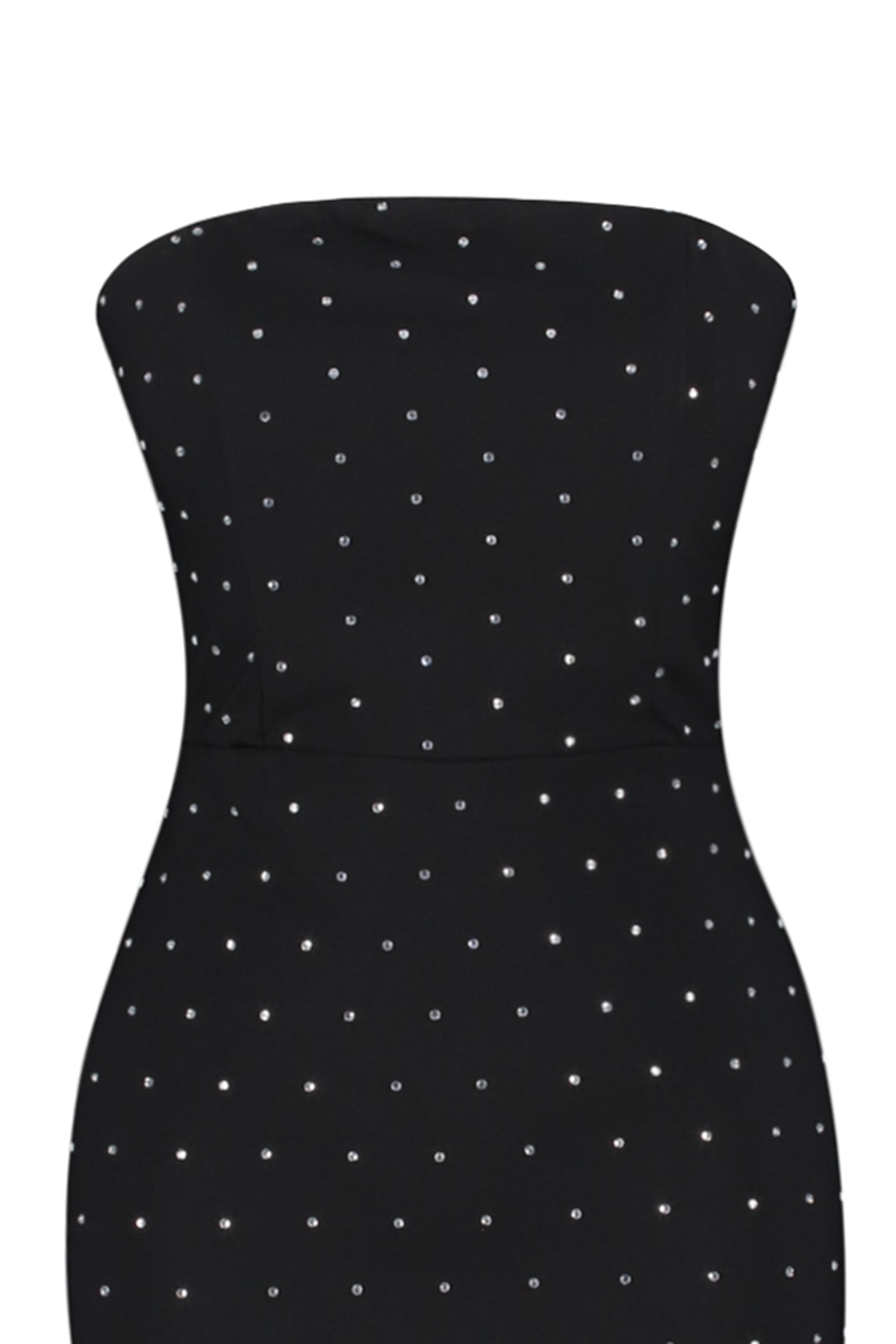 Trendyolmilla  Siyah Vücuda Oturan Astarlı Parlak Taşlı Dokuma Şık Abiye Gece Mezuniyet Elbisesi TPRSS23EL00476 - Görsel 8