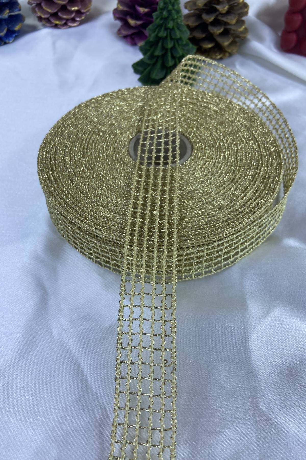 Hobigram Hediye Paketleme Kurdelesi Gold Simli File Kurdele 1 Metre Fiyatıdır – Kurdele, Şık Tasarım – Kurde