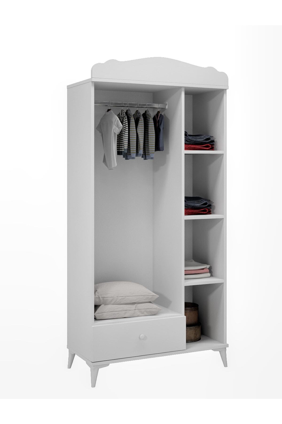 Baby Darling Sansa 3 Kapaklı Dolap Beyaz fotoğrafı 2 (önizleme)