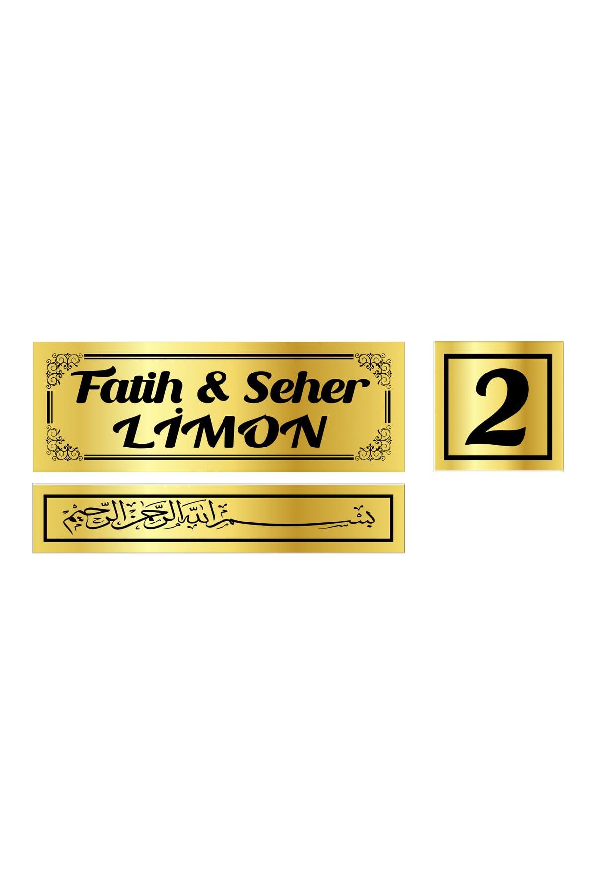 3-Piece Set Door Name Rack, Door Number, Mailbox Name Rack Kp1