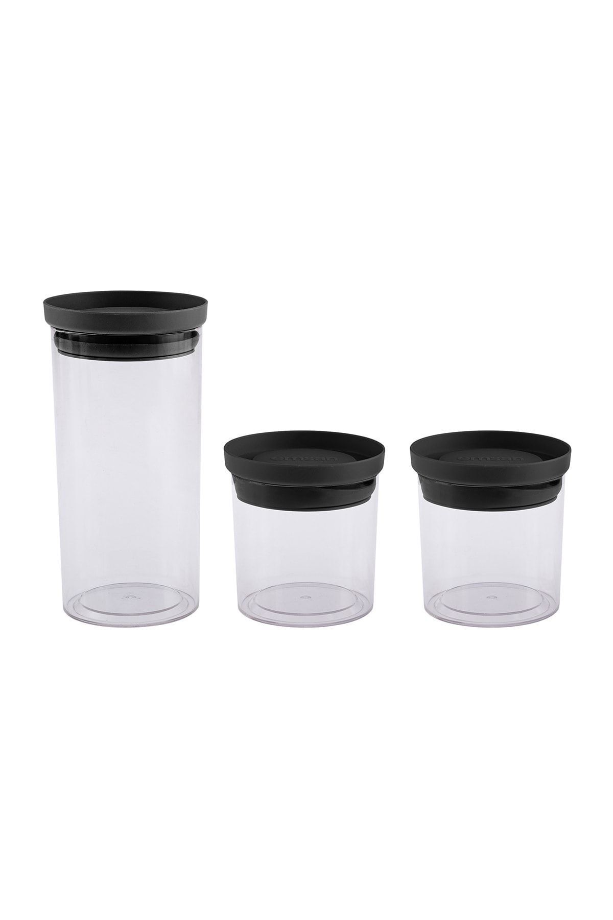 Emsan-Arya 3-Piece Small Storage Container Gray 6