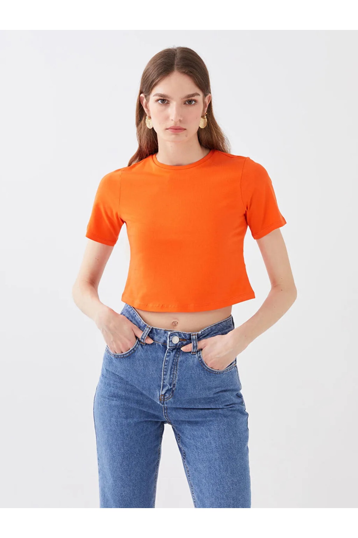 LC Waikiki T-Shirt Orange Figurbetont Fast ausverkauft
