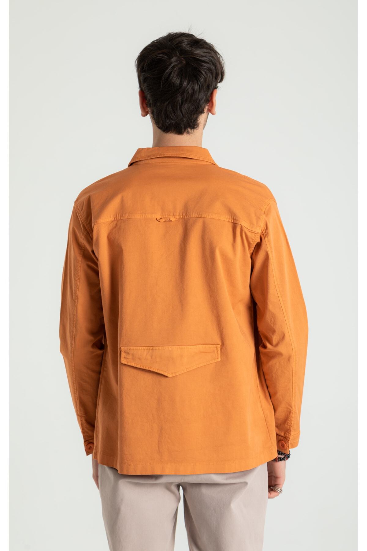 ژاکت مردانه نارنجی RUBYSTARS | 4313 اورجینال - تصویر 5