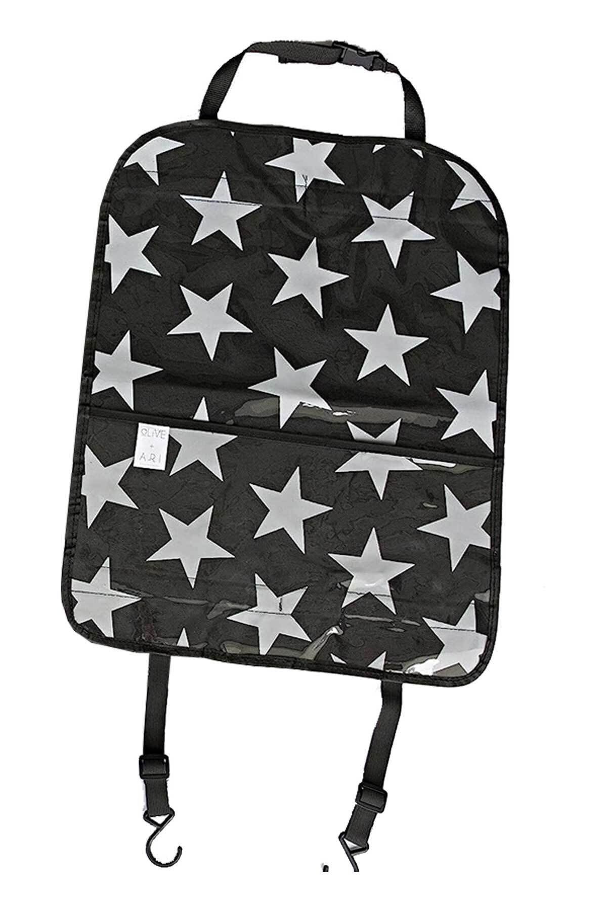 RevuBaby Koltuk Arkası Organizer Yıldız Baskılı Cepli Koltuk Arkası Koruyucu Ayak Izi Kirlenme Önleyici 1adet fotoğrafı 2 (önizleme)