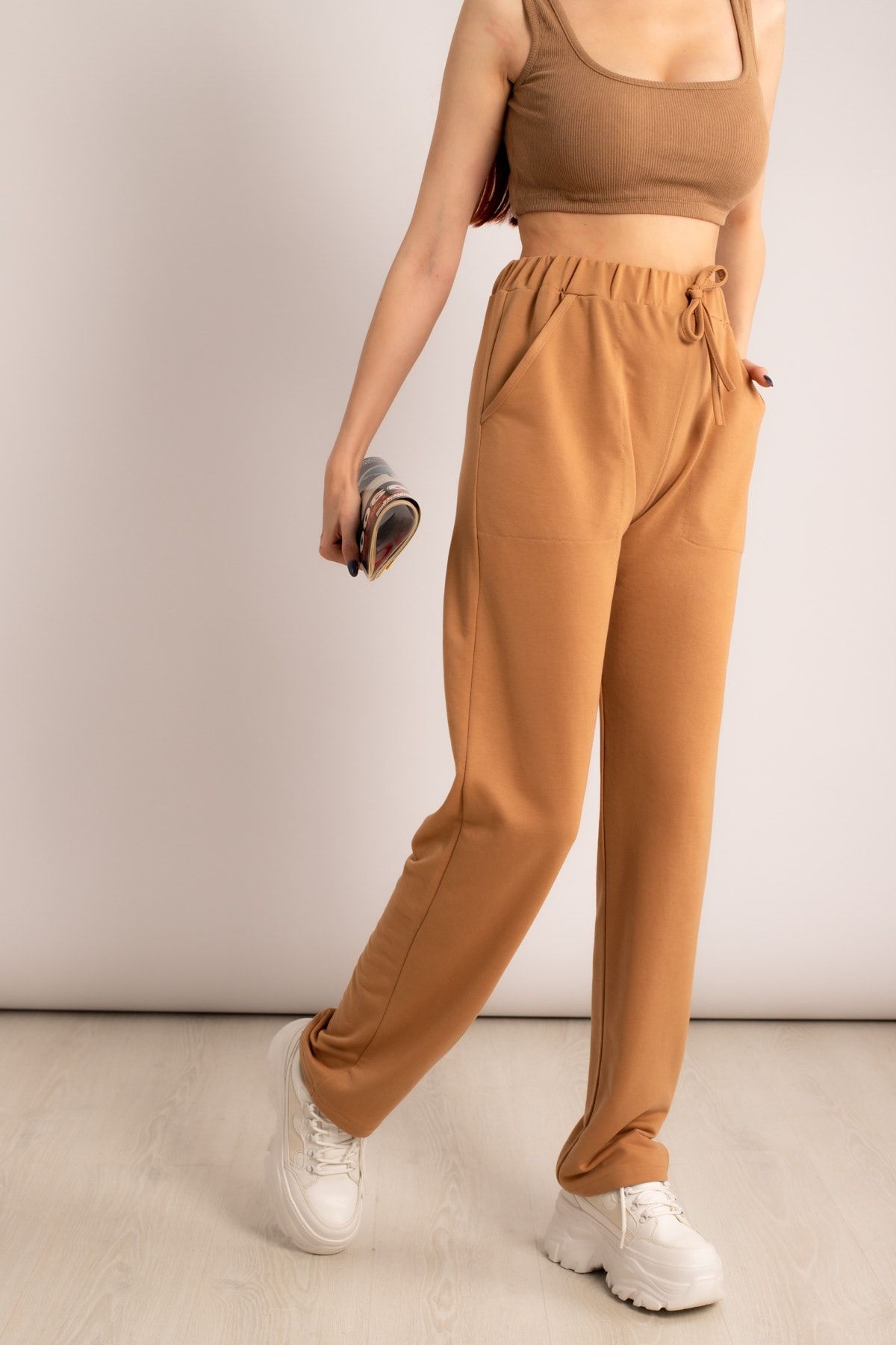 Missguided camel joggers on sale