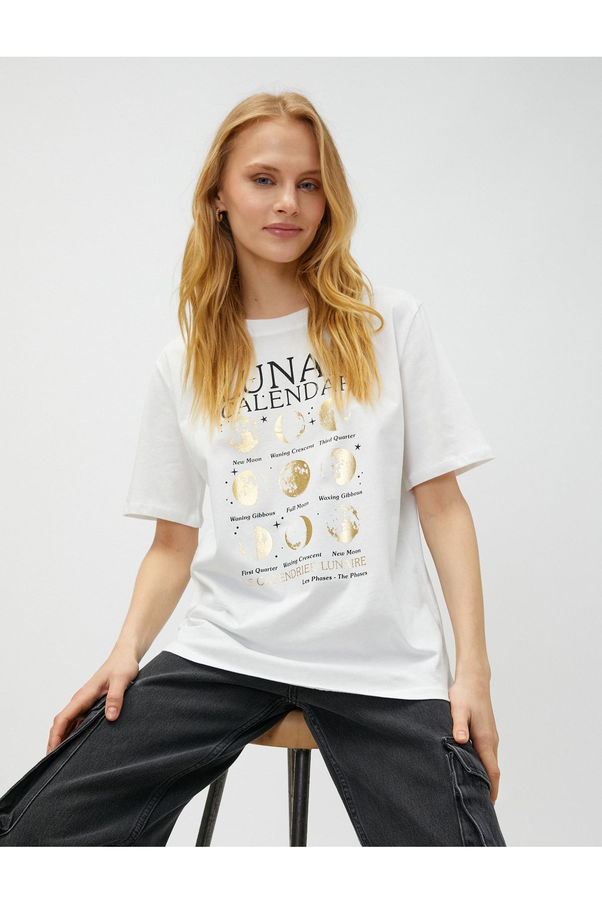 Koton T-Shirt Weiß Regular Fit