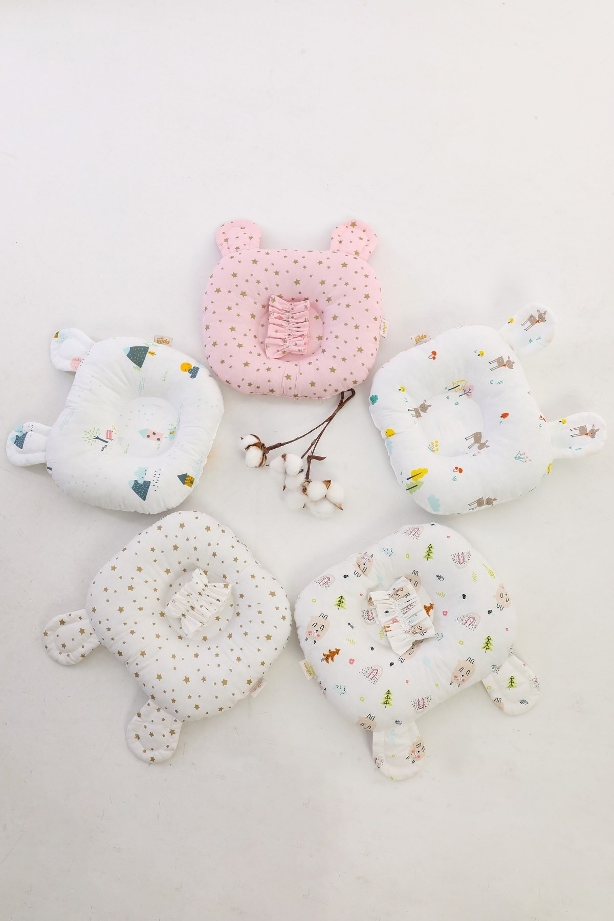 Yada Baby %100 Pamuklu Kumaştan Poplin Bebek Kafa Şekillendirici Ve Destek Yastığı fotoğrafı 3 (önizleme)