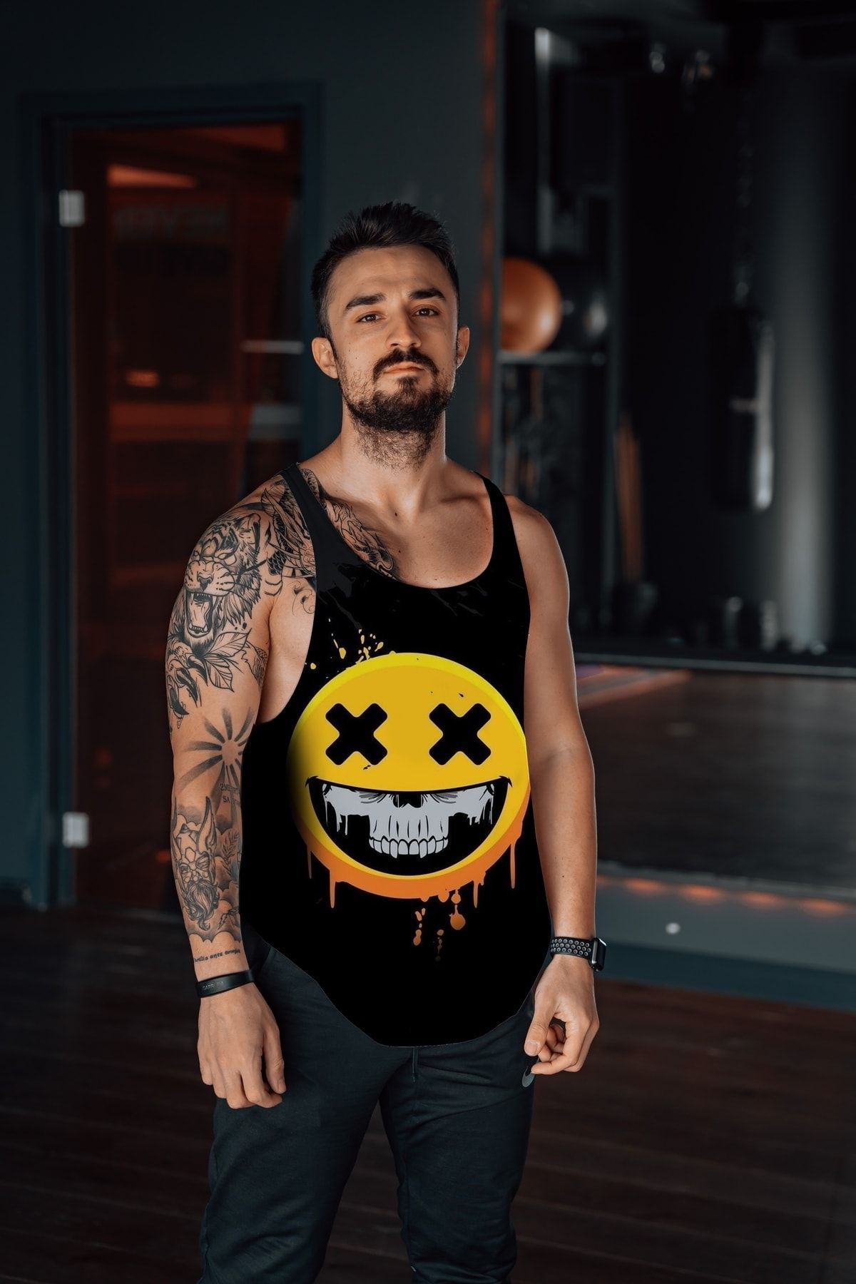Freeyez Smile Dead Gym Fitness Tank Top Atlet Unisex - M