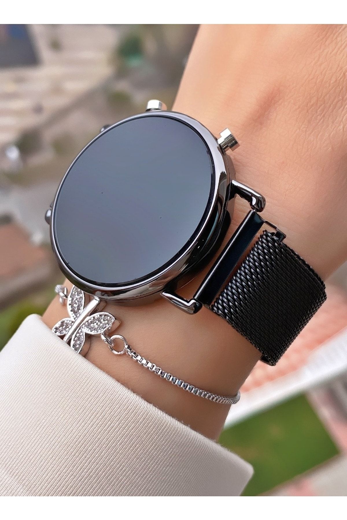 Merand Black Color Digital Women s Wristwatch with Bracelet Gift Trendyol