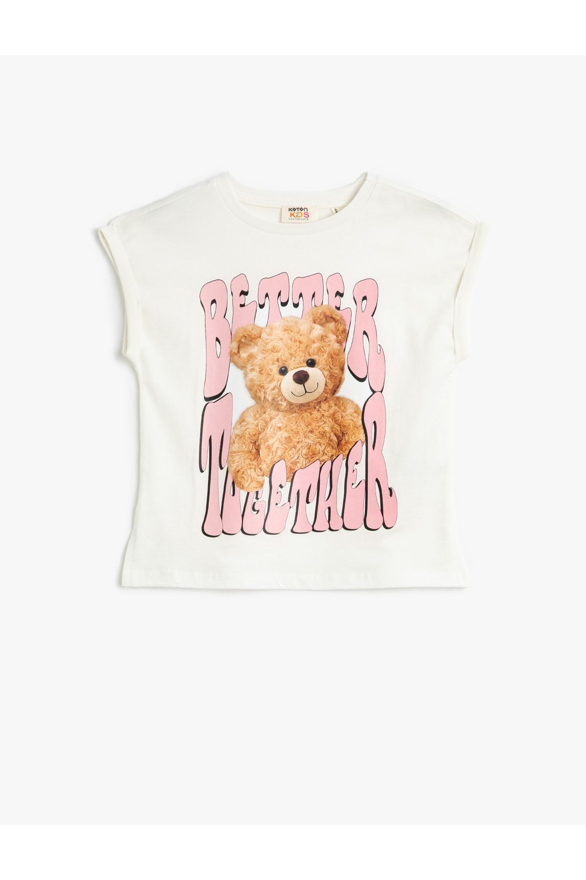 Koton T-Shirt Ecru Regular Fit